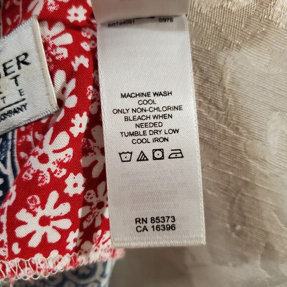 Villiager Sport Liz Claiborne VTG Y2K Patchwork Bandana Dress Womens Size LP - Picture 9 of 11